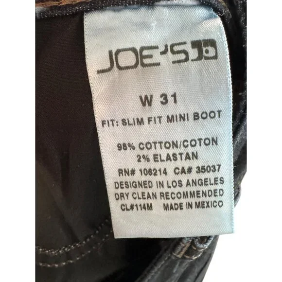 Joes Jeans Womens Slim Fit Mini Boot Dark Wash Denim W31 High Quality Stretch - Picture 5 of 5